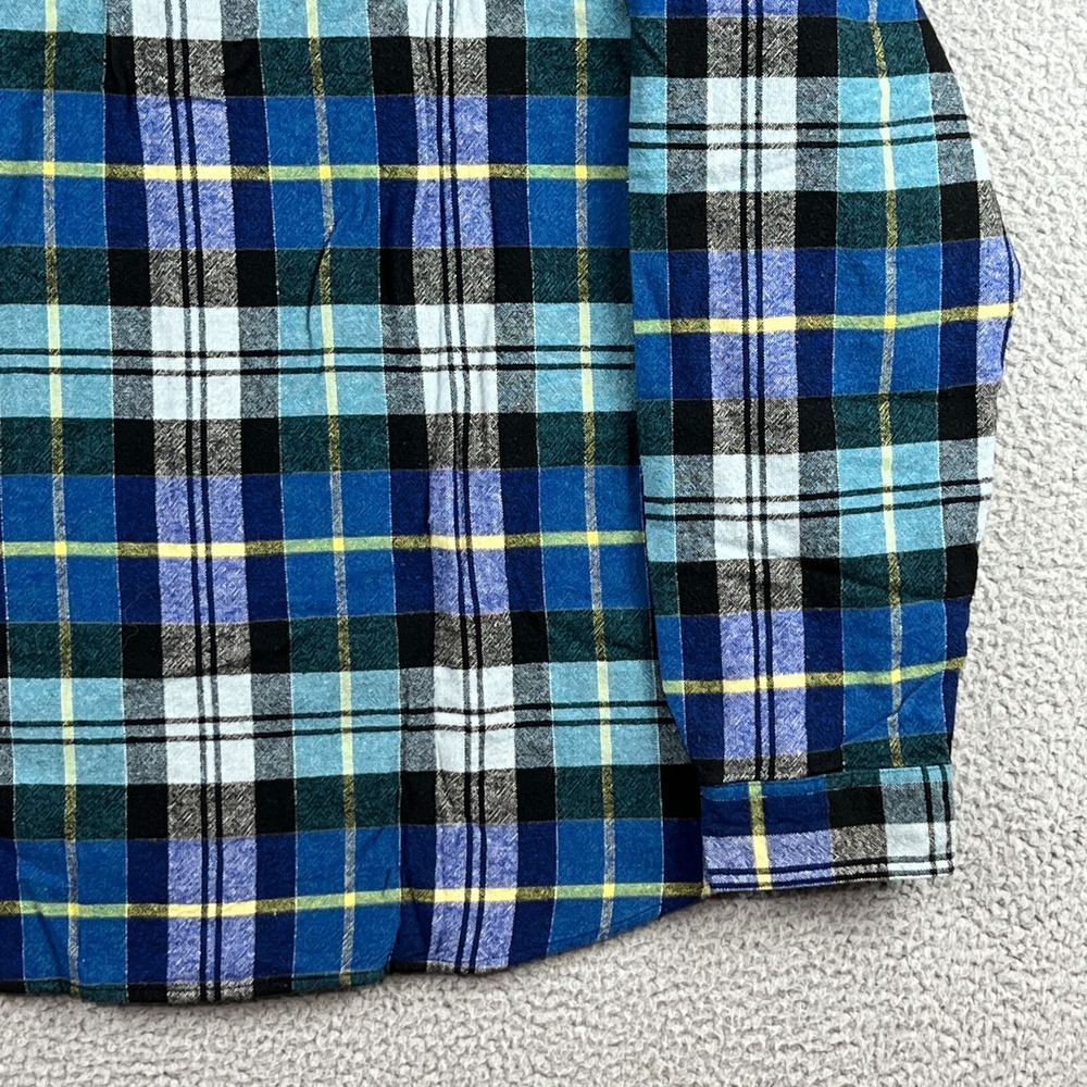 Carbon 2‎ Cobalt Shirt Jacket Mens XL Blue Green Plaid Flannel Lined Shacket - Picture 8 of 13